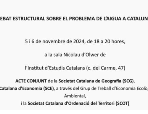 Debat estructural sobre el problema de l’aigua a Catalunya.